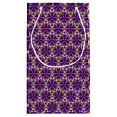 Petit Sac Cadeau Fleurs Abstraites rose or (Dos)