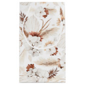 Petit Sac Cadeau Fleurs blanches et ivoire en terre cuite, botaniqu (Dos)