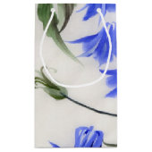 Petit Sac Cadeau Fleurs bleues (Dos)