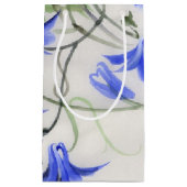 Petit Sac Cadeau Fleurs bleues (Devant)