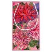 Petit Sac Cadeau fleurs dahlias (Dos)