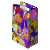 Petit Sac Cadeau Fleurs d'art pop (Devant Angle)