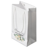 Petit Sac Cadeau Fleurs de baby shower (Devant Angle)