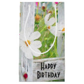 Petit Sac Cadeau Fleurs De Cosmos Anniversaire Dans La clôture (Devant)