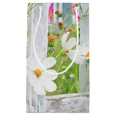 Petit Sac Cadeau Fleurs De Cosmos Dans La Clôture (Devant)