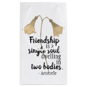 Petit Sac Cadeau Fleurs de devis d'amitié (Dos)