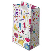 Petit Sac Cadeau Fleurs de haie aquarelle (Dos Angle)