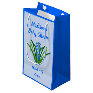 Petit Sac Cadeau Fleurs de Jacinthe Baby Boy Printemps Baby Shower