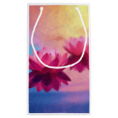 Petit Sac Cadeau Fleurs de Lotus Abstraites colorées (Dos)