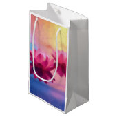 Petit Sac Cadeau Fleurs de Lotus Abstraites colorées (Devant Angle)