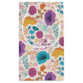 Petit Sac Cadeau Fleurs de prairie de printemps jaune violet sarcel (Dos)