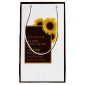 Petit Sac Cadeau Fleurs de soleil rustiques - Mariage floral (Devant)