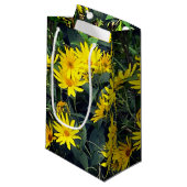 Petit Sac Cadeau Fleurs de topinambour (Devant Angle)