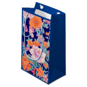 Petit Sac Cadeau Fleurs, design japonais (Devant Angle)