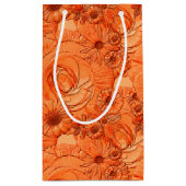 Petit Sac Cadeau Fleurs en relief - Sac-GIFT-Orange (Dos)