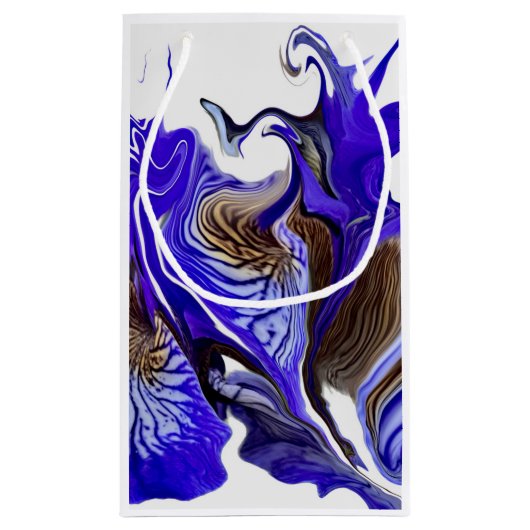 Petit Sac Cadeau Fleurs Iris Violets (Dos)