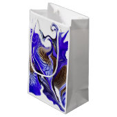 Petit Sac Cadeau Fleurs Iris Violets (Dos Angle)