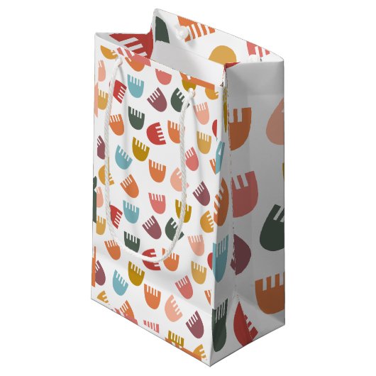 Petit Sac Cadeau Fleurs mixtes Boho (Devant Angle)