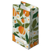 Petit Sac Cadeau Fleurs orange Little Cutie Anniversaire (Devant Angle)