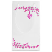 Petit Sac Cadeau Fleurs roses (Devant)