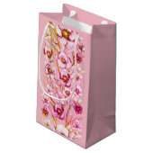 Petit Sac Cadeau Fleurs roses - Jour du nom hongrois (Dos Angle)