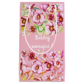 Petit Sac Cadeau Fleurs roses - Jour du nom hongrois (Devant)