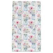 Petit Sac Cadeau Fleurs sauvages à Mason Jars (Devant)