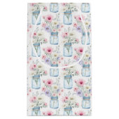 Petit Sac Cadeau Fleurs sauvages dans des pots Mason  (Dos)