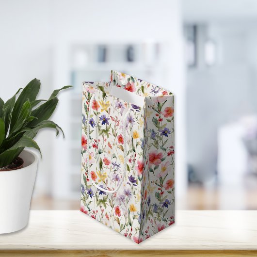 Petit Sac Cadeau Fleurs Sauvages Délicieuses Colorées