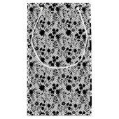 Petit Sac Cadeau Fleurs sur net 01.wx4 Blanc BG (Dos)