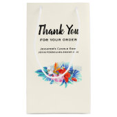 Petit Sac Cadeau Fleurs tropicales exotiques Merci (Dos)