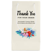 Petit Sac Cadeau Fleurs tropicales exotiques Merci (Devant)