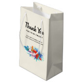 Petit Sac Cadeau Fleurs tropicales exotiques Merci (Dos Angle)