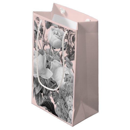 Petit Sac Cadeau Fleurs vintages (Devant Angle)