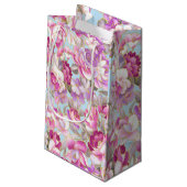 Petit Sac Cadeau Fleurs violettes (Dos Angle)