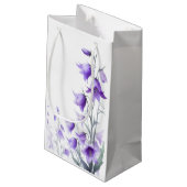 Petit Sac Cadeau Fleurs violettes élégantes (Dos Angle)