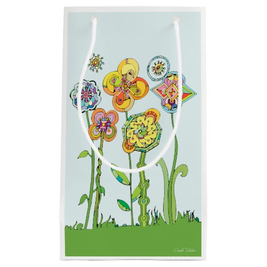 Petit Sac Cadeau Fleurs Whimsical (Devant)