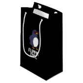 Petit Sac Cadeau Flippin Cool Funny Penguin Pun Dark BG (Devant Angle)
