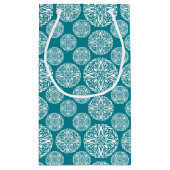 Petit Sac Cadeau Flocon de neige floral d'hiver (Dos)