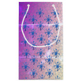 Petit Sac Cadeau Flocons de neige Violet (Dos)