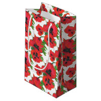 Flore de pavots orientaux rouges sur blanc pour Cu