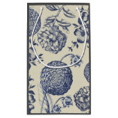 Petit Sac Cadeau Flore d'impression florale de fleurs bleues antiqu (Dos)