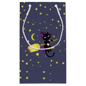 Petit Sac Cadeau Flying Witch Cat (Dos)