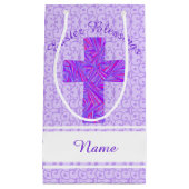 Petit Sac Cadeau Foi chrétienne croisée pourpre Pâques de symbole (Devant)