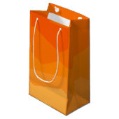 Petit Sac Cadeau Fond orange (Devant Angle)