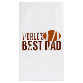 Petit Sac Cadeau Football de la meilleure typographie de papa du mo (Dos)