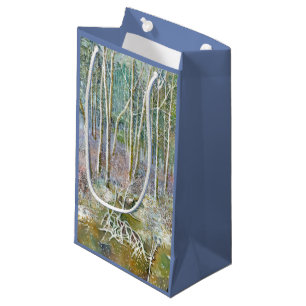 Petit Sac Cadeau forêt hivernale