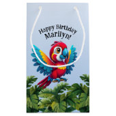 Petit Sac Cadeau Forêt tropicale Jungle Macaw Safari Parrot Bird (Dos)