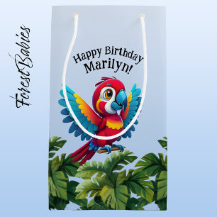 Petit Sac Cadeau Forêt tropicale Jungle Macaw Safari Parrot Bird