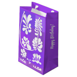 Petit Sac Cadeau Formes Abstraites personnalisées Conception en vio